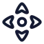 Navigation icon with stroke rounded style