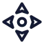 Navigation icon with stroke sharp style