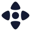 Navigation icon with solid rounded style