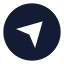 Navigation icon with solid sharp style
