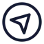 Navigation icon with stroke sharp style