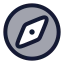 Navigation icon with duotone rounded style