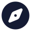 Navigation icon with solid standard style