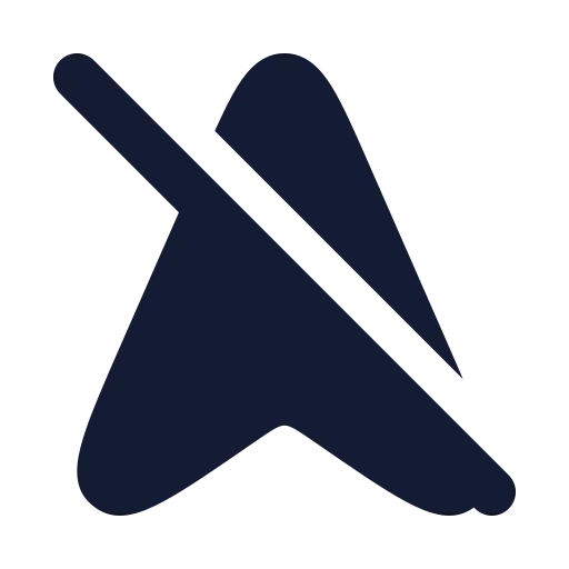 Navigation 2 Off Icon in Solid Rounded style