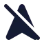 Navigationoff icon with solid standard style