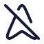 Navigationoff icon with stroke rounded style