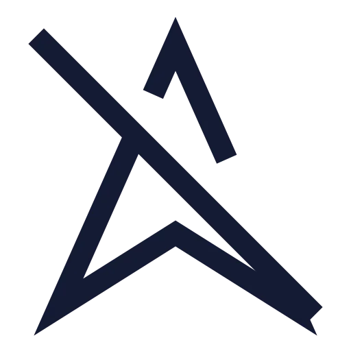 Navigation 2 Off Icon in Stroke Sharp style