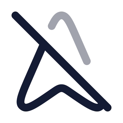 Navigation 2 Off Icon in Twotone Rounded style