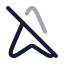 Navigationoff icon with twotone rounded style