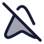 Navigationoff icon with duotone rounded style