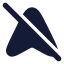 Navigationoff icon with solid rounded style
