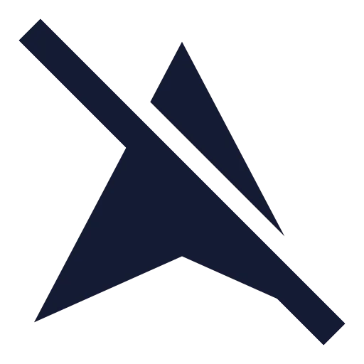 Navigation Off 01 Icon in Solid Sharp style
