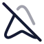 Navigationoff icon with twotone rounded style