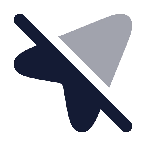 Navigation Off Icon in Bulk Rounded style