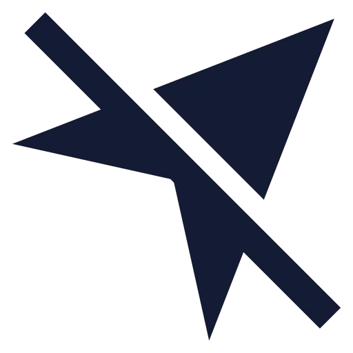 Navigation Off Icon in Solid Sharp style