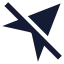 Navigationoff icon with solid sharp style