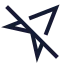 Navigationoff icon with stroke sharp style