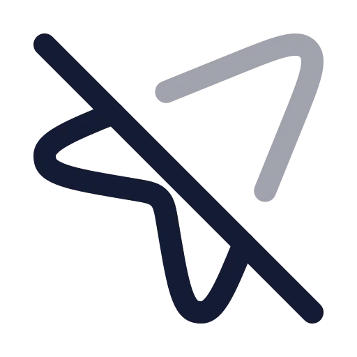 Navigation Off Icon in Twotone Rounded style