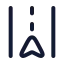 Navigator icon with stroke rounded style