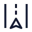 Navigator icon with stroke sharp style