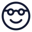 Nerd icon with stroke rounded style