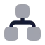 Network icon with bulk rounded style