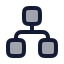 Network icon with duotone rounded style