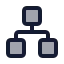 Network icon with duotone standard style