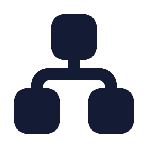 Network Icon in Solid Rounded style