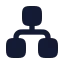 Network icon with solid rounded style