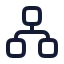 Network icon with stroke rounded style
