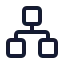 Network icon with stroke standard style