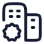 Newoffice icon with stroke rounded style