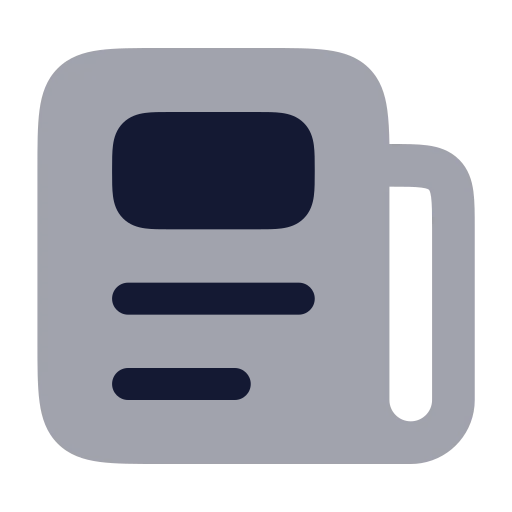Newspaper Icon in Bulk Rounded style
