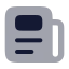 Newspaper icon with bulk rounded style
