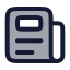 Newspaper icon with duotone rounded style