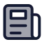 Newspaper icon with duotone standard style