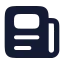 Newspaper icon with solid rounded style
