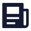 Newspaper icon with solid sharp style