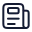 Newspaper icon with stroke rounded style