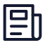 Newspaper icon with stroke sharp style