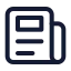 Newspaper icon with stroke standard style