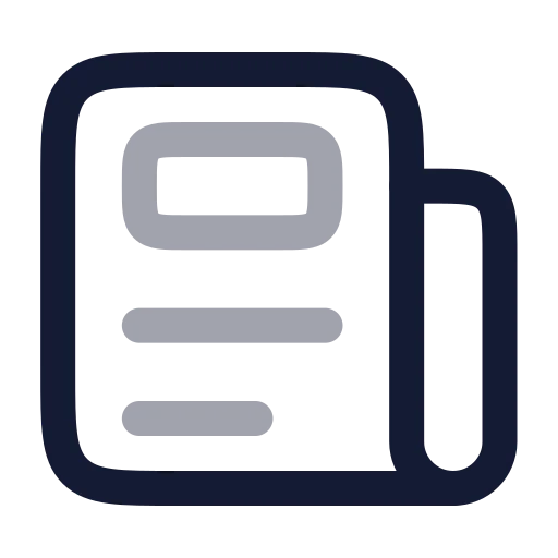 Newspaper Icon in Twotone Rounded style