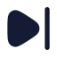 Next icon with solid rounded style