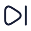 Next icon with stroke rounded style