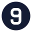 Ninecircle icon with solid sharp style