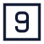 Ninesquare icon with stroke sharp style