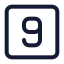 Ninesquare icon with stroke standard style