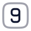 Ninesquare icon with twotone rounded style