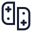 Nintendoswitch icon with stroke sharp style